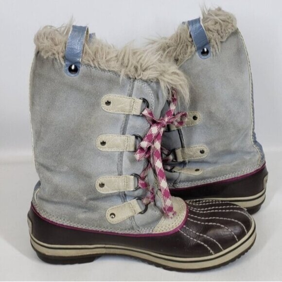 Sorel Joan of Arctic Blue Leather Waterproof Snow Winter Boots Size 7 Wo… - Picture 11 of 15